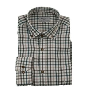 Camisa clásica de cuadros pequeños de hombre