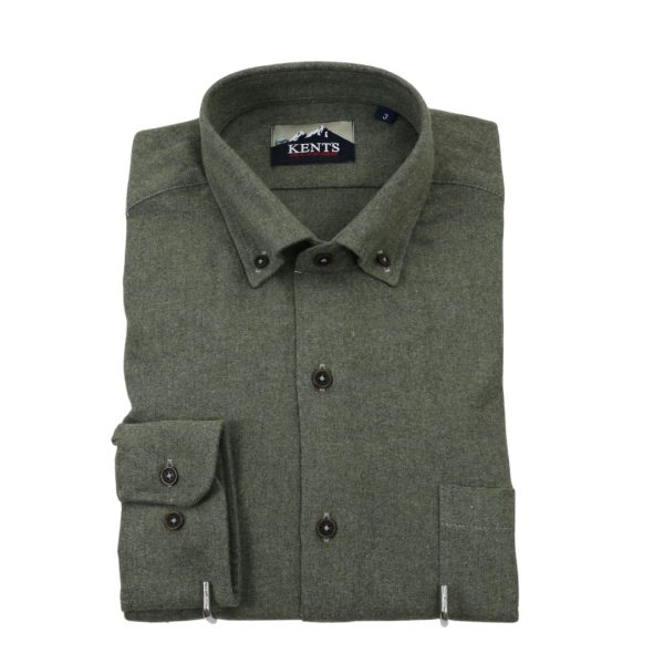 Camisa hombre verde lisa
