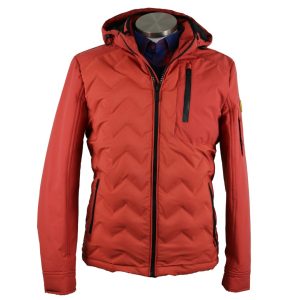 Parka roja de caballero de poliester