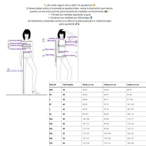 guía d de tallas de vestidos de mujer