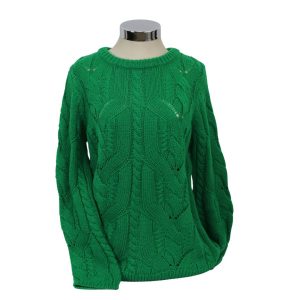 Jersey de mujer calado verde