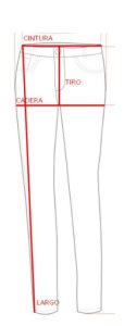 tablas de medidas para pantalón de mujer