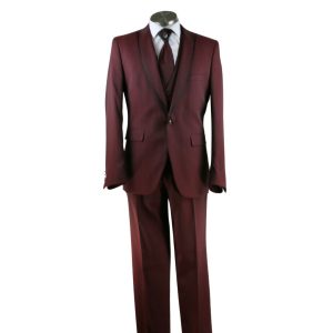 Traje caballero en burdeos para boda