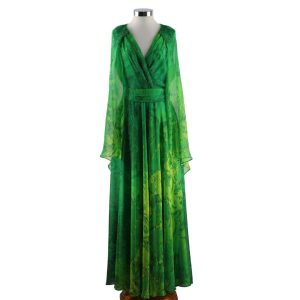 Vestido largo verde y vaporoso