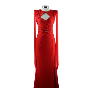 Vestido de fiesta rojo largo