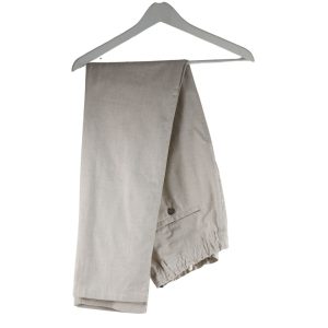 Pantalón de algodón de caballero con goma y lazo en beige