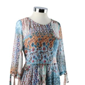 Vestido Midi Estampado Patchwork