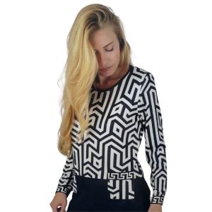 Jersey blanco y negro